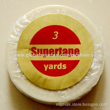 Super tape top quality 1 roll, 3 yard 3/4" 1.9cm wide double sided adhesive tape for hair extensions